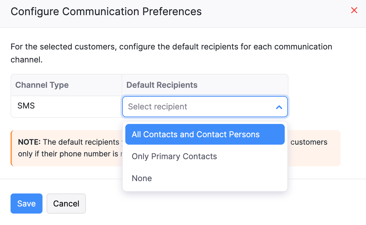 Configure Communication Preference