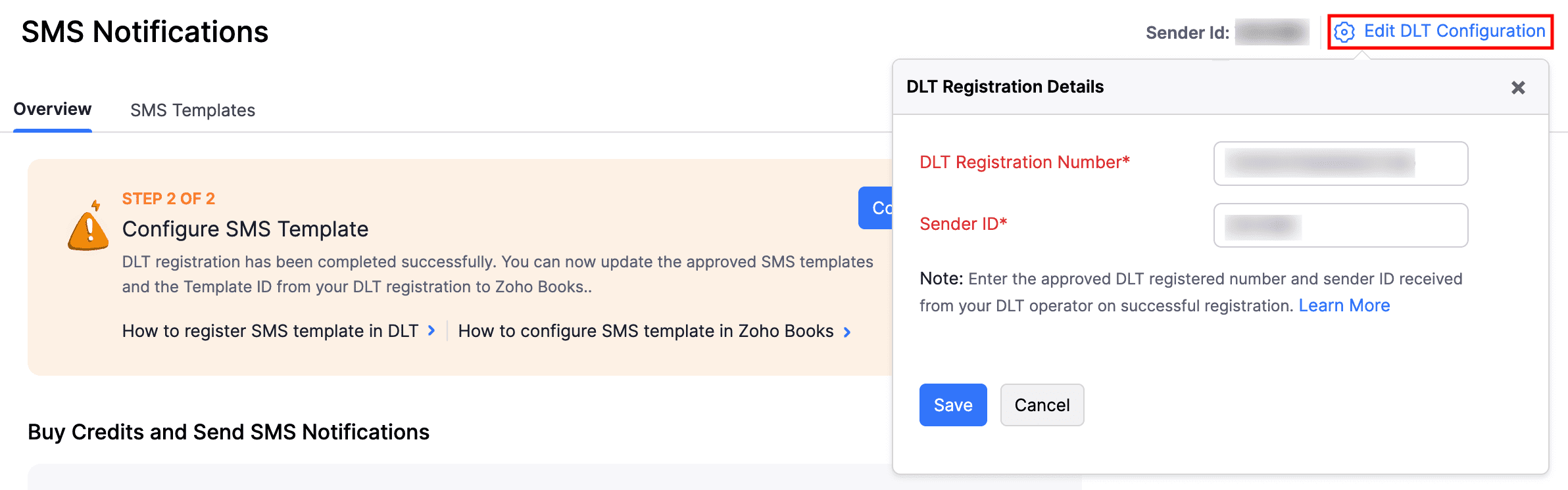 Configure DLT Registration