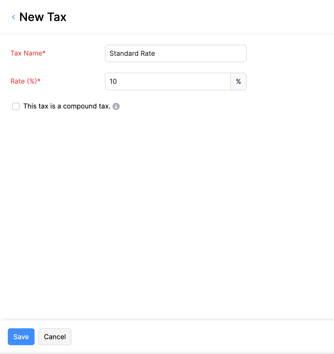 New Tax Rate