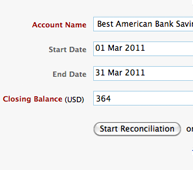 Reconcile bank accounts