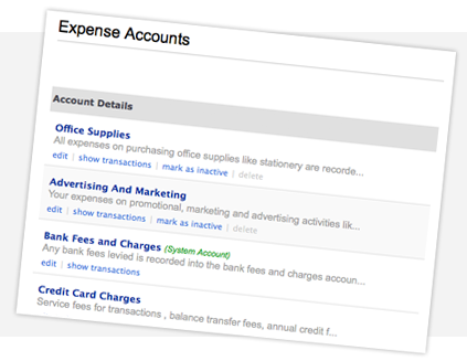 Chart of accounts