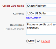 Maintain credit card accounts