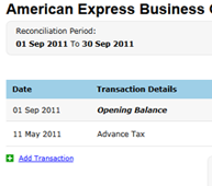 Reconcile credit card accounts
