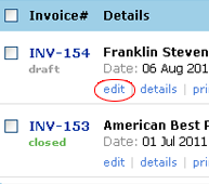 Editable Invoices