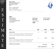 Estimate templates