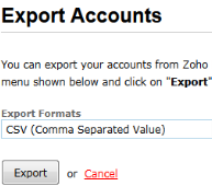 Export accounts