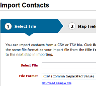 Import contacts