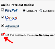 Partial Payments