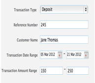 Search transactions
