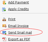 Snail Mail Invoices