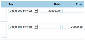 Double entry accounting system