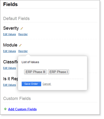 Edit severity field values