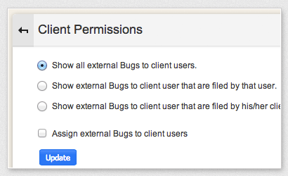 Set client permissions