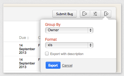 Export your bugs
