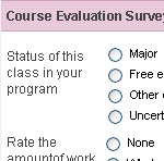 Course Evaluation Survey Form