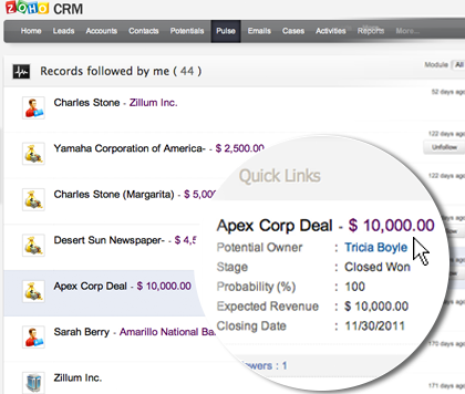 Track your sales activities