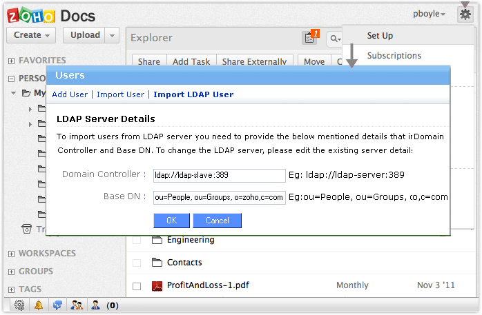 Admin Console - Import Users