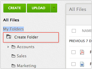 Creating folders and sub-folders
