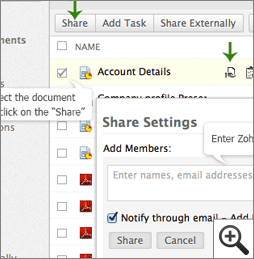 Share Documents to Group