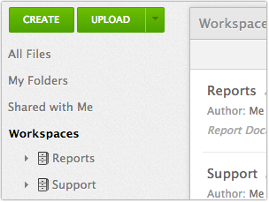 Workspaces (folder sharing)