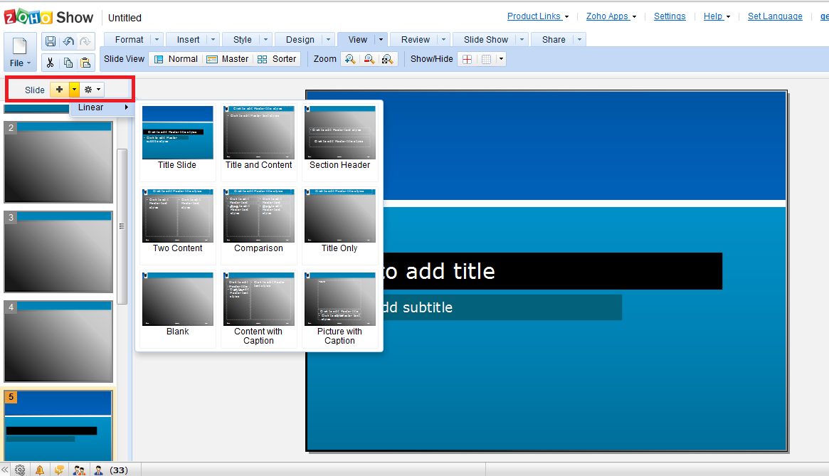Add a new slide Add a new slide