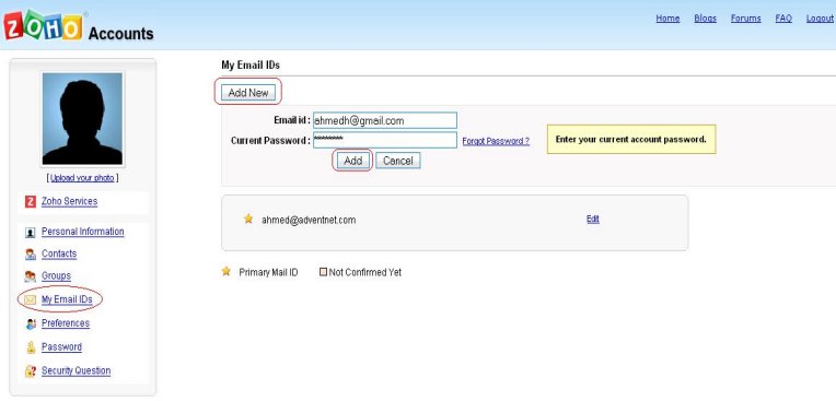 Add Secondary Email Add Secondary Email