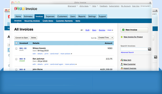 Zoho Invoice