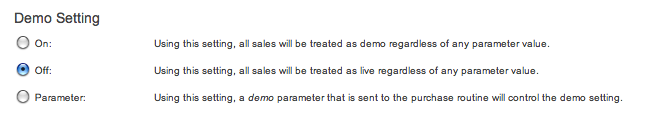 Demo Setting