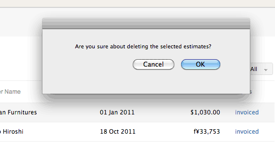 deleted estimate message