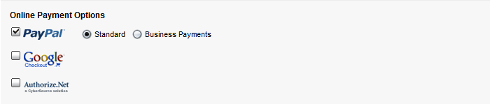 online payment option