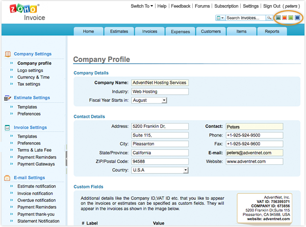 Branding - have your logo on invoices and estimates