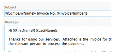 Personalize out-going emails