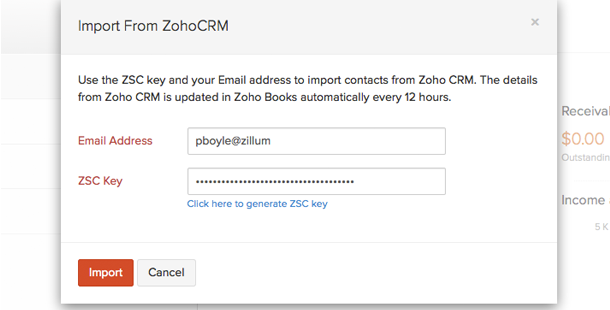 Import Contacts from Zoho CRM