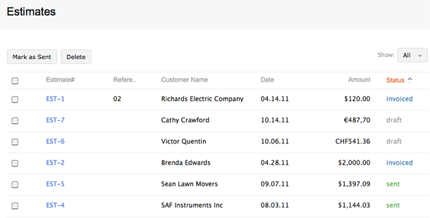Quickly get estimate details