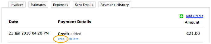 Select edit customer credit Select edit customer credit