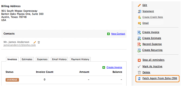 Fetch again from CRM