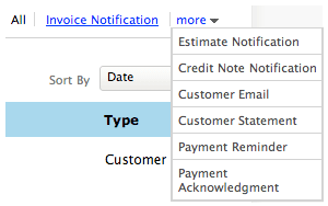 All sent emails filters