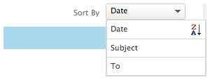 All sent emails sort by