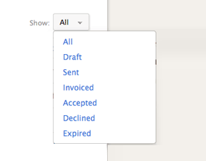 All estimates filters