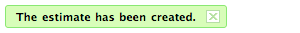 New estimate successfully added