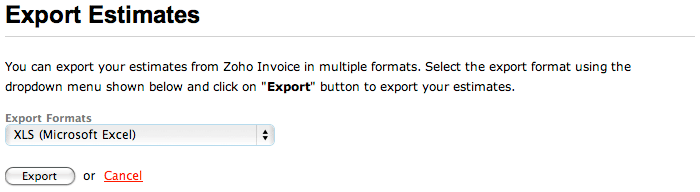 Export estimates