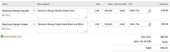 Select selling items