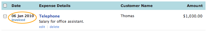 invoiced status