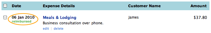 Reimbursed status
