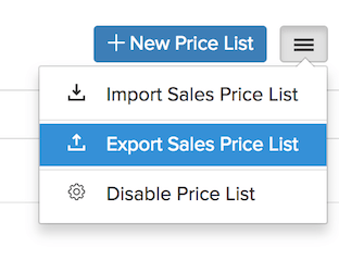 Export - Select Option