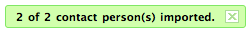 Contact persons imported successfully