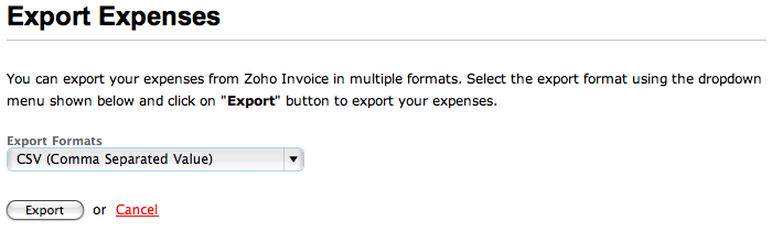 Export expneses