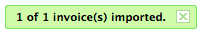 Invoice imprted successfully