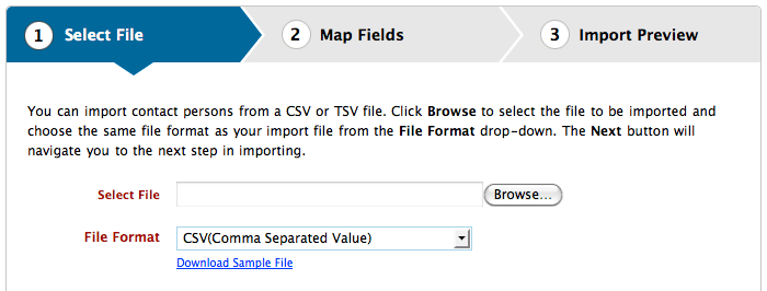 Select contact persons