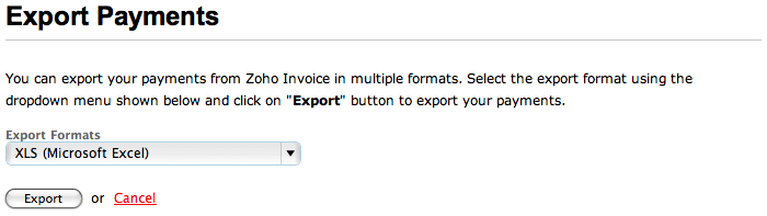 Export invoice payment